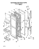 REFRIGERATOR DOOR Diagram and Parts List for 3VED23DQAW01  Whirlpool Refrigerator