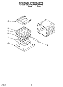 INTERNAL OVEN PARTS Diagram and Parts List for KEBC141KWH03  KitchenAid Wall Oven