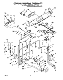 CONTROLS AND REAR PANEL Diagram and Parts List for LSE9355BQ0  Whirlpool Washer
