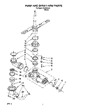 PUMP AND SPRAY ARM Diagram and Parts List for DU4000XB0  Whirlpool Dishwasher