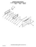 UPPER DOOR PARTS Diagram and Parts List for GGE390LXQ02  Whirlpool Range