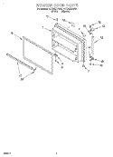 FREEZER DOOR Diagram and Parts List for RT18AKXFN00  Roper Refrigerator