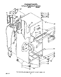 CABINET Diagram and Parts List for RT18BMXXW00  Roper Refrigerator