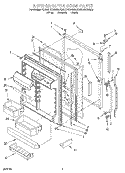 REFRIGERATOR DOOR Diagram and Parts List for KBRS21KDBL00  KitchenAid Refrigerator