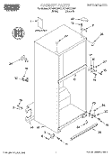 CABINET, LITERATURE Diagram and Parts List for RT18DKXJN01  Roper Refrigerator
