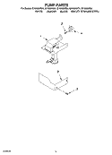 PUMP PARTS Diagram and Parts List for GI1500XHB4  Whirlpool Ice Maker