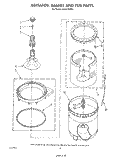 AGITATOR, BASKET AND TUB Diagram and Parts List for LA5311XPW4  Whirlpool Washer