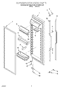 REFRIGERATOR DOOR Diagram and Parts List for KSCS22QFAL00  KitchenAid Refrigerator