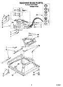 MACHINE BASE PARTS Diagram and Parts List for RAX7244PQ1  Roper Washer