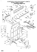 CONTROLS AND REAR PANEL Diagram and Parts List for LLT8233DQ0  Whirlpool Washer