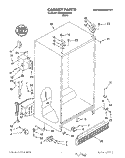 CABINET Diagram and Parts List for 3XARG499WP00  Whirlpool Refrigerator