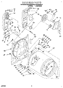 BULKHEAD Diagram and Parts List for KGYE665BWH1  KitchenAid Dryer