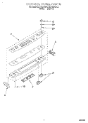 CONTROL PANEL Diagram and Parts List for KESC307BAL1  KitchenAid Range