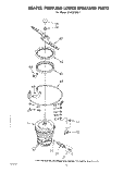 HEATER, PUMP AND LOWER SPRAY ARM Diagram and Parts List for DU9903XL1  Whirlpool Dishwasher