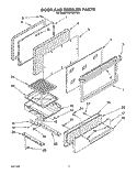 DOOR AND BROILER Diagram and Parts List for FGP325YL0  Roper Range