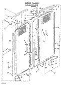 DOOR Diagram and Parts List for PVWM600JY0  Whirlpool Cabinet