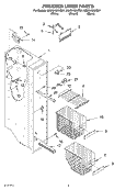 FREEZER LINER Diagram and Parts List for GD2SHGXKQ01  Whirlpool Refrigerator