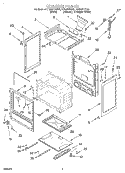 CHASSIS Diagram and Parts List for SF306PEGQ0  Whirlpool Range