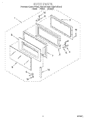 DOOR Diagram and Parts List for KHMC107BAL5  KitchenAid Microwave