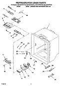 REFRIGERATOR LINER PARTS Diagram and Parts List for KBLA22ERSS00  KitchenAid Refrigerator