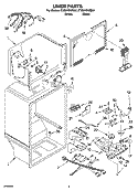 LINER PARTS Diagram and Parts List for ET8MHEXRQ01  Whirlpool Refrigerator