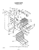 CABINET Diagram and Parts List for 8614W0B  Roper Refrigerator