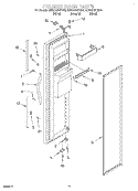 FREEZER DOOR Diagram and Parts List for GD25DQXFN00  Whirlpool Refrigerator