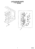 LATCH BOARD PARTS Diagram and Parts List for KCMS145KBU0  KitchenAid Microwave