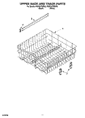 UPPER RACK AND TRACK PARTS Diagram and Parts List for KUDC01TMBL6  KitchenAid Dishwasher
