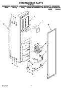FREEZER DOOR PARTS Diagram and Parts List for GS6NBEXRY04  Whirlpool Refrigerator