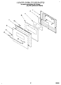 LOWER OVEN DOOR Diagram and Parts List for RB170PXBB0  Whirlpool Wall Oven