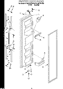 FREEZER DOOR Diagram and Parts List for 4YED25PWDN00  Whirlpool Refrigerator