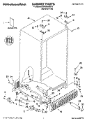 CABINET PARTS Diagram and Parts List for KSRJ25IMST10  KitchenAid Refrigerator