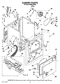 CABINET PARTS Diagram and Parts List for MGD5740TQ0  Maytag Dryer