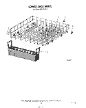 LOWER RACK Diagram and Parts List for KUDD210T0  KitchenAid Dishwasher