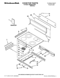 COOKTOP PARTS Diagram and Parts List for KERS807XSP01  KitchenAid Range