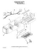 ICEMAKER PARTS Diagram and Parts List for KFXL25RYMS4  KitchenAid Refrigerator