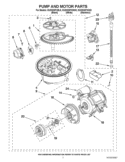 PUMP AND MOTOR PARTS Diagram and Parts List for KUDS35FXSS8  KitchenAid Dishwasher