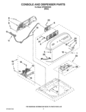 CONSOLE AND DISPENSER PARTS Diagram and Parts List for WTW5600XW3  Whirlpool Washer