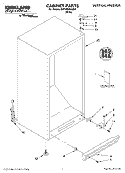 CABINET, LITERATURE Diagram and Parts List for SVF20NRKQ00  Whirlpool Freezer