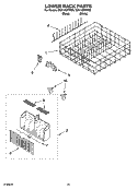 LOWER RACK PARTS, OPTIONAL PARTS (NOT INCLUDED) Diagram and Parts List for DU1148XTPQ9  Whirlpool Dishwasher