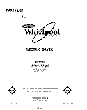 SECTION Diagram and Parts List for LE7685XPW0  Whirlpool Dryer