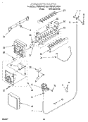 ICEMAKER, LIT/OPTIONAL Diagram and Parts List for KSRB25QGBL00  KitchenAid Refrigerator