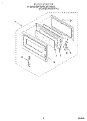 DOOR Diagram and Parts List for MH7135XEB0  Whirlpool Microwave
