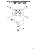 LOWER WASHARM AND STRAINER PARTS Diagram and Parts List for KUDT03FTBL1  KitchenAid Dishwasher