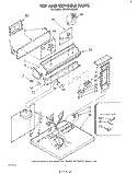 TOP AND CONSOLE , LITERATURE AND OPTIONAL Diagram and Parts List for LG5701XMW0  Whirlpool Dryer