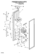 FREEZER DOOR PARTS Diagram and Parts List for ED5LHAXML12  Whirlpool Refrigerator