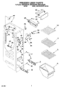 FREEZER LINER PARTS Diagram and Parts List for ES5FHAXSQ01  Whirlpool Refrigerator