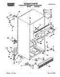 CABINET Diagram and Parts List for RT18AKXAW01  Roper Refrigerator