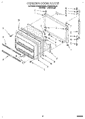 FREEZER DOOR Diagram and Parts List for RT20AKXBW00  Roper Refrigerator